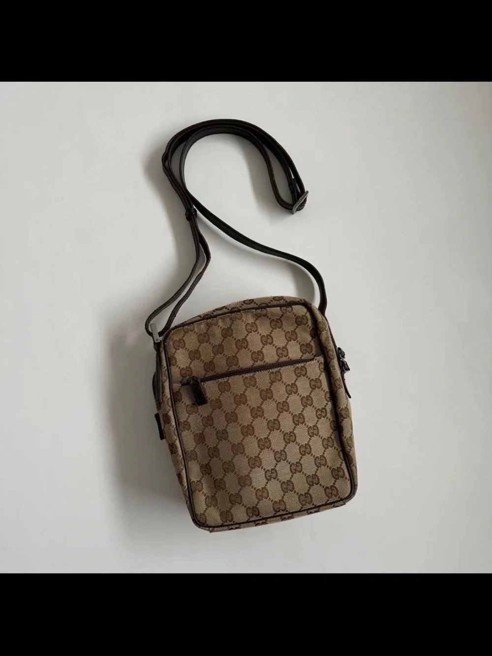 Gucci Tan/Brown GG Monogram Messenger Bag